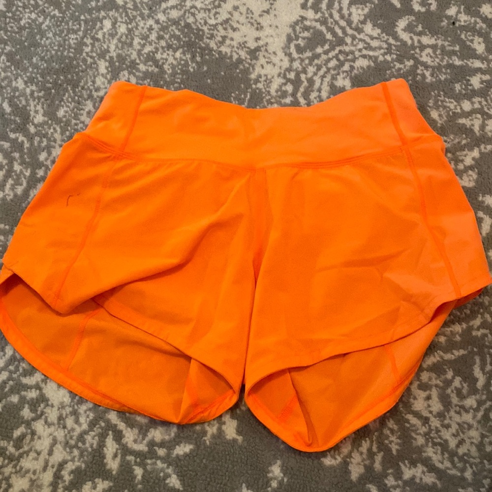 Size 2 tall highlight orange lululemon shorts